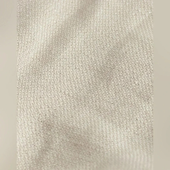 Express Sparkle Beige Linen Blend Tie Front Bandeau Top - Picture 7 of 8